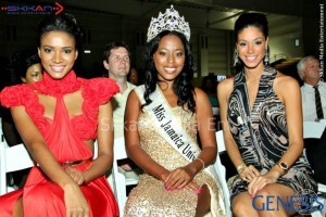 Leila Lopes, Sakira, Yendi Philips at the Miss Jamaica Universe 2012 pageant