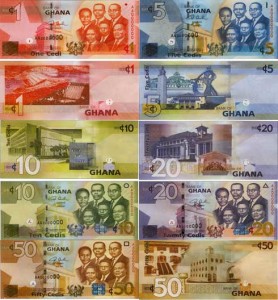 life in accra cedi money banknotes